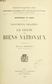 Front cover of Département du Rhône by Sébastien Charléty