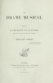 Front cover of Le drame musical by Edouard Schuré