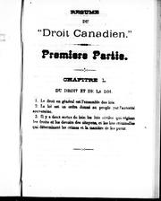 Front cover of Resumé du 'Droit canadien' ou Abrégé des principales lois concernant les habitants de la province de Québec by J. Z. Martel