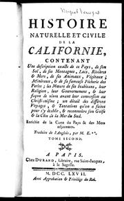 Front cover of Histoire naturelle et civile de la Californie by Miguèl Venegas