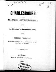 Cover of Charlesbourg by Joseph Trudelle