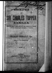 Front cover of Biographie de Sir Charles Tupper by Stanislas Drapeau