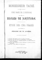 Front cover of Une page de l'histoire des écoles de Manitoba by Alexandre A. Taché