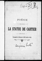 Cover of La statue de Cartier by Benjamin Sulte