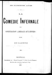 Cover of La comédie infernale ou Conjuration libérale aux enfers by Alphonse Villeneuve