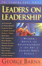 Front cover of Leaders on Leadership by George Barna