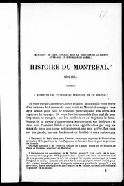 Front cover of Histoire du Montréal, 1640-1672 by François Dollier de Casson