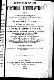 Cover of Précis élémentaire d'histoire ecclésiastique by Drioux abbé