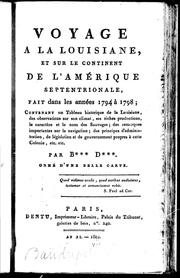 Front cover of Voyage à la Louisiane, et sur le continent de L'Amérique septentrionale, fait dans les années 1794 à 1798 by Louis Narcisse Baudry des Lozières
