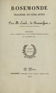 Cover of Rosemonde, tragédie en cinq actes by François Paul Émile Boisnormand de Bonnechose