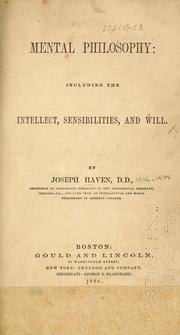 Cover of Mental philosophy by Joseph Haven