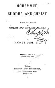 Front cover of Mohammed, Buddha, and Christ by Dods, Marcus