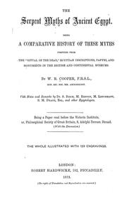 Cover of The serpent myths of ancient Egypt by W. R. Cooper