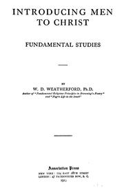 Front cover of Introducing men to Christ by Willis D. Weatherford