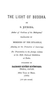 Front cover of The light of Buddha by S. Kuroda