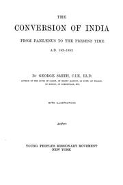 Cover of The conversion of India by George Smith