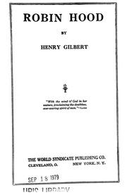 Cover of Robin Hood [World Syndicate Publishing] by Henry Gilbert