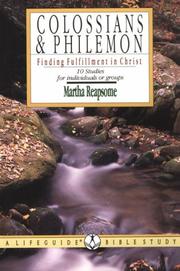 Cover of Colossians & Philemon by Martha Reapsome
