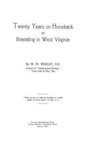 Front cover of Twenty years on horseback by W. M. Weekley