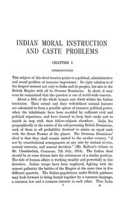 Cover of Indian moral instruction and caste problems by Alexander Hay Benton