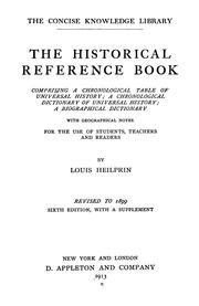 Cover of The historical reference book by Louis Heilprin