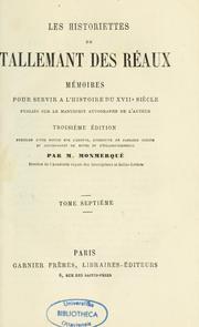 Front cover of Les historiettes de Tallemant des Réaux by Tallemant des Réaux