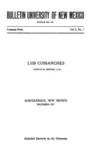 Cover of Los Comanches by Espinosa, Aurelio Macedonio