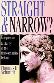 Cover of Straight and Narrow? by Thomas E. Schmidt