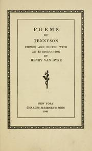 Front cover of Poems of Tennyson by Alfred Lord Tennyson