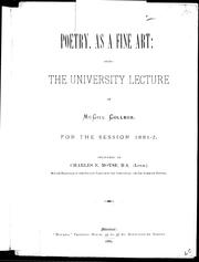 Front cover of Poetry as a fine art by Charles E. Moyse