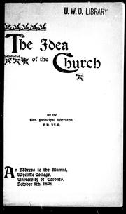 Front cover of The idea of the Church by J. P. Sheraton