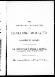 Front cover of Official bulletin of the Dominion Educational Association by Dominion Educational Association (Canada)