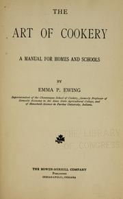 Front cover of The art of cookery by Emma P. Ewing