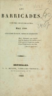 Cover of Les barricades, scènes historiques, mai 1588 by Ludovic Vitet