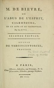 Cover of M. de Bievre by Emmanuel Dupaty