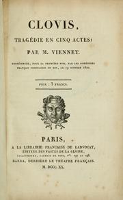 Front cover of Clovis, tragédie en cinq actes by Jean-Pons-Guillaume Viennet