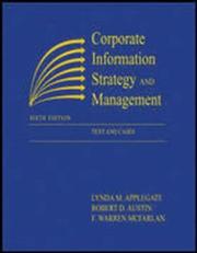 Front cover of Corporate Information Strategy and Management by Lynda M. Applegate