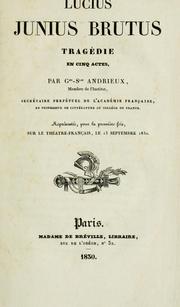 Front cover of Lucius Junius Brutus by François-Guillaume-Jean-Stanislas Andrieux