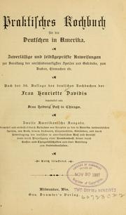 Cover of Praktisches kochbuch für die Deutschen in Amerika by Henriette Davidis