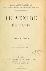 Front cover of Le ventre de Paris by Émile Zola