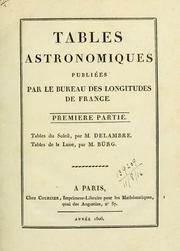 Front cover of Tables astronomiques by Jean Baptiste Joseph Delambre