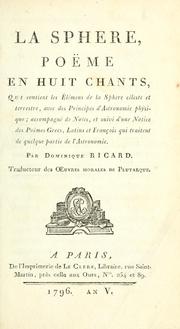 Cover of La sphere by Dominique Ricard