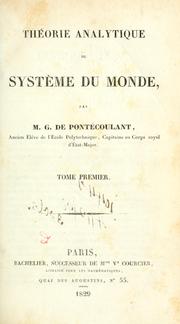 Cover of Théorie analytique du système du monde by G. de Pontécoulant