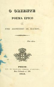 Cover of O oriente by José Agostinho de Macedo