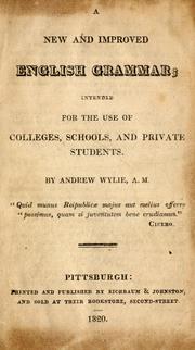 Front cover of A new and improved English grammar by Andrew Wylie