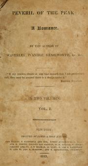 Cover of Peveril of the peak by Sir Walter Scott
