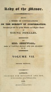 Cover of The lady of the manor by Mrs. Mary Martha (Butt) Sherwood