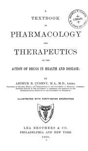 Front cover of A textbook of pharmacology and therapeutics by Arthur R. Cushny