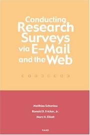 Front cover of Conducting Research Surveys Via E-Mail and The Web by Matthias Schonlau
