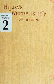 Front cover of Hilda's "where is it?" of recipes by Hildagonda J. Duckitt
